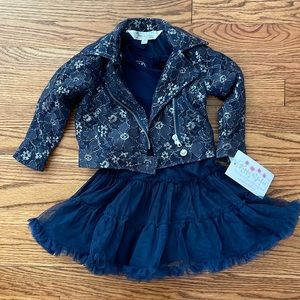 Pippa & Julie Navy Party Dress with Jacket